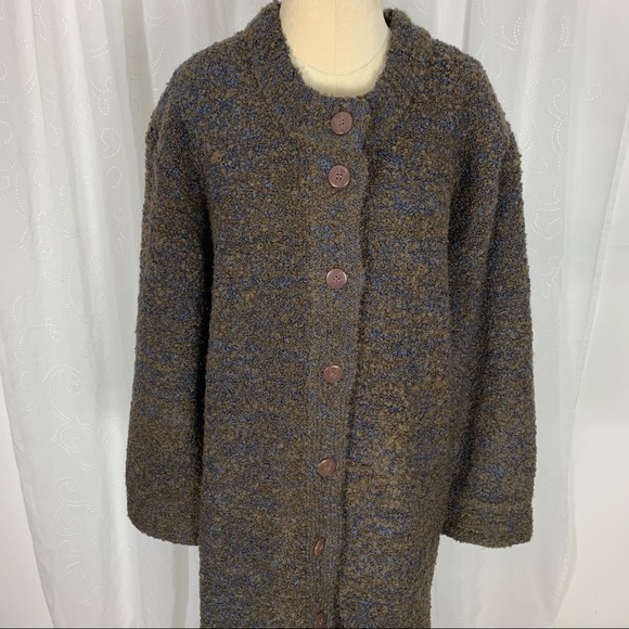 Vintage Clements West wool blend long sweater coat - Picture 3 of 16